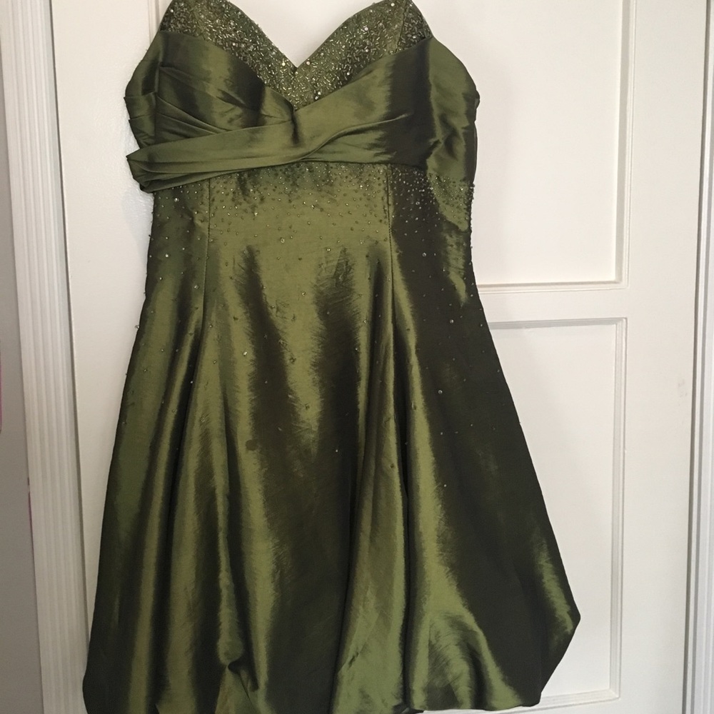 Olive bubble dress